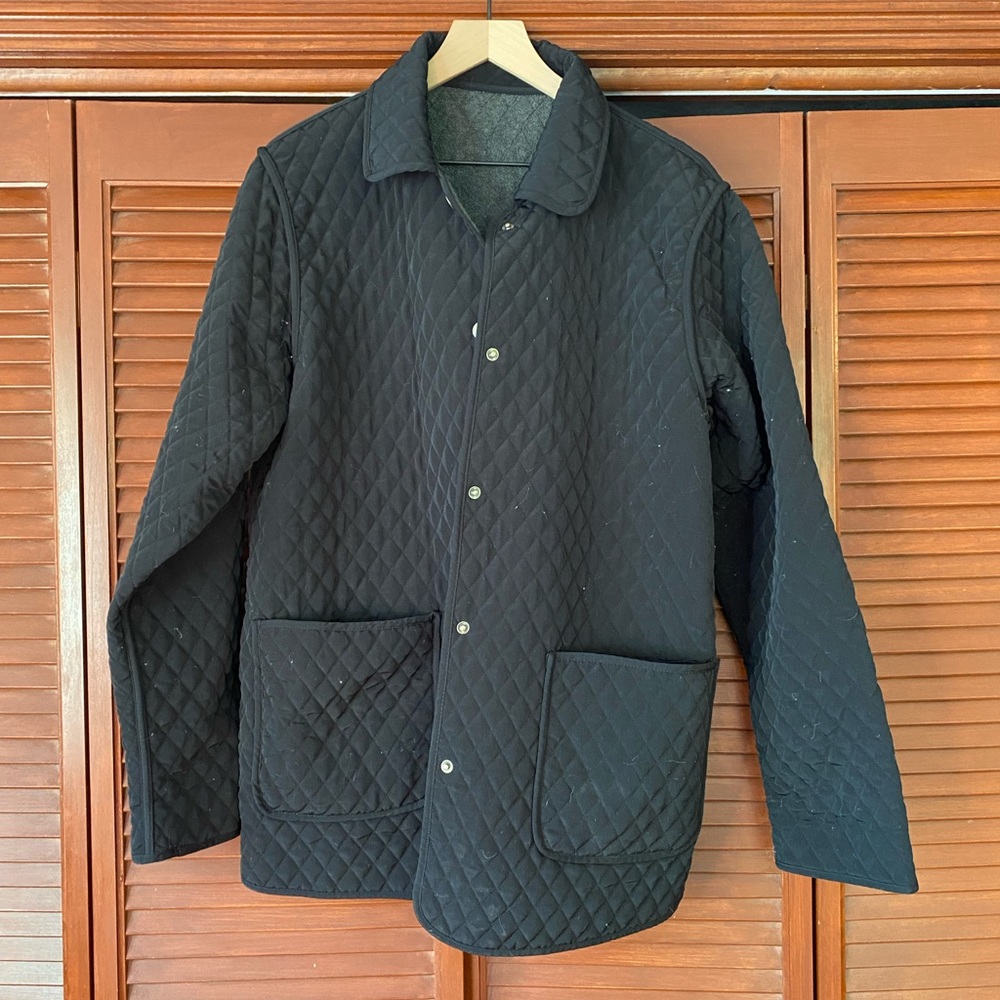 Black quilted jacket XL